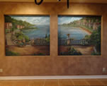 Twin Wall Niche Mediterranean Trompe L'oeil Murals